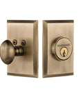 New York Plate Single Cylinder Deadbolt Lock, Beefy Solid Brass Construction, Heavy Duty Keyed Entry Door Lock With Easy Install Kit