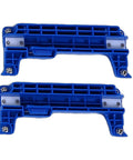 Pro Grade Aluminum Router Sled With Adjustable Slab Flattening Jig blue brackets shown from side