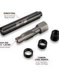 DIY Friendly Spark Plug Repair Kit With M14-1.25 Thread Size, HSS Tapered Reamer, 503 Stainless Inserts, and Install Punch Tool