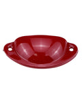 Red Cup Pulls Shell Style Cabinet Handles 6 Pack Iron With Spray Painted Finish shown front view