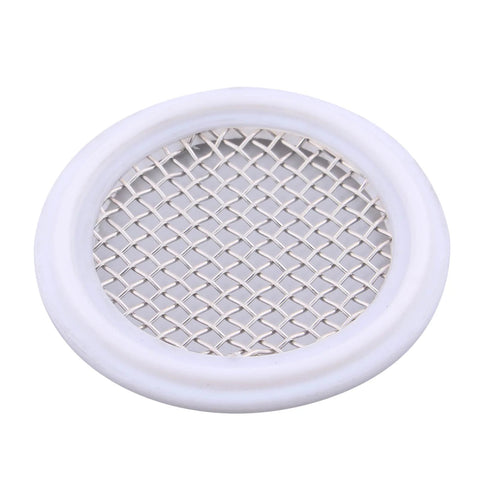 DERNORD 1.5-inch PTFE sanitary gasket with stainless steel screen for Tri-Clamp Clover, 10-mesh