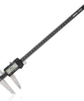 12 Inch Electronic Digital Caliper With Extra Large Display, Quick Mode Change Between Inches Fractions And Millimeters, Precision At 0.001 Inch And 0.02 Millimeters, Polished Stainless Steel Measuring Tool.