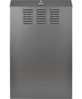 Compact 4U Vertical Wall Mount Rack Cabinet Low Profile 36 Inch Deep Black Enclosure For Server Gear solid steel front panel with vents.