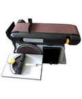Compact Portable Mini Desktop Belt Sander With Brushless Motor For Wood Sanding, Polishing, And Edge Trimming shown in detail.