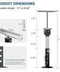 Two Pack RV Slide Out Stabilizer Jacks For Travel Trailers And Campers Adjustable 13 To 24 Inches Heavy Duty Supports Diagram