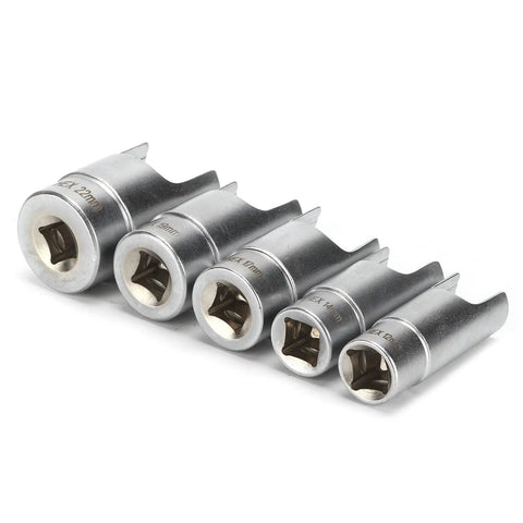 Top Notch Elbow Connector Socket Set For Car Repair That Slips In Where Regular Tools Can Not Go With 5 Sockets From 12mm To 22mm Drive Fitting Kit, chrome steel
