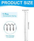 Compression Spring Set 304 Stainless Steel Small Extension Springs Assortment Kit dimensions and close-up view