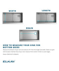 Guide for measuring sinks for Bottom Grid For Elkay Sinks, Stainless Steel 23 By 15 Inch, 1-1/8 Inch Deep, Corrosion Resistant.