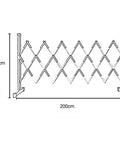 Tough As Nails Traffic Barricade Heavy Duty Industrial Crowd Control Barrier For Construction Zones And Large Gatherings Uv Resistant FRP Expandable Safety Fence Red White size dimensions 120cm height by 200cm width