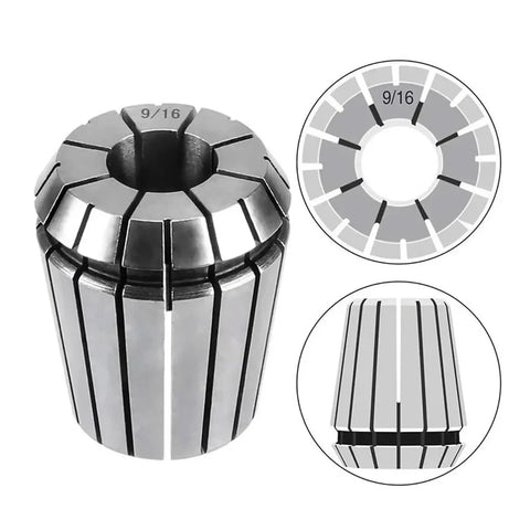 Pro Max Spring Collet Set ER16 With Heavy Duty Alloy Steel For Lathe Engraving Machine showing 9/16 size precision collet design.