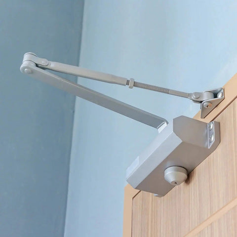 Quiet Aluminum Hydraulic Door Closer For 36 Inch Fire Doors, Noise Reducing Storm Door Closer With Reversible Mounting Plate