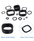 320 Piece Carbon Steel Compression Wavy Crinkle Spring Washer Set Three Wave Black Assortment Kit For Vibration Resistance And Secure Fasteners A Handy DIY Hardware Must Have. Black oxide three-wave carbon steel spring washers in assorted sizes.