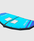 Inflatable Surfing Foil Wing For Beginners And Pros, Durable Oxford Polyester Construction shown at full size on gray background.