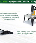Portable Band Saw Stand Table For Versatile Use With Most Band Saws Including Milwaukee Deep Cut Models 6230 6232 6236 6238 Adjustable Height Stable Support Easy Setup On The Job with mounting grooves and hook and loop strip