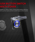 16mm Push Button Cap Cover Guard Dustproof Protector Kid Safe For 16mm Push Button Switches Fits Computers Lights Pads 2 Pack