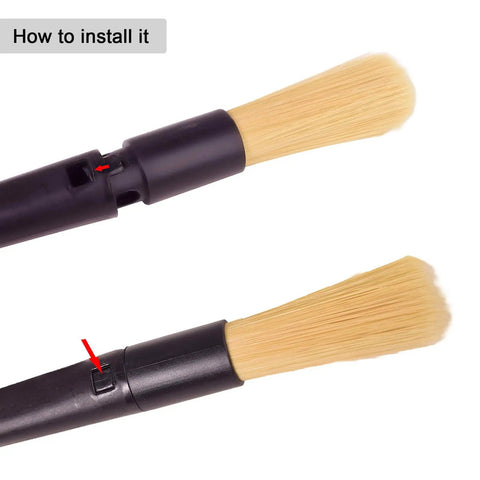 Dual End Coffee Cleaning Brush For Espresso Machines And Home Barista Gear Pro Grade Soft Grinder Brush And Dusting Brush
