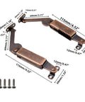Spring Lid Support Hinge Set Left And Right With Screws No Fuss Install For Cabinet Box Chest Storage Bin Light Duty Iron Hinges