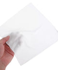 Hand holding Anti-Static Microfiber Cleaning Cloths 22cm Pack Of 100 Dust Busting Rags For Glass, Woodworking, Screens, And Electronics.