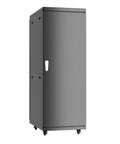 Built Different 37U Server Rack Cabinet 39 Inch Deep Locking Network Enclosure with rolling casters and door.