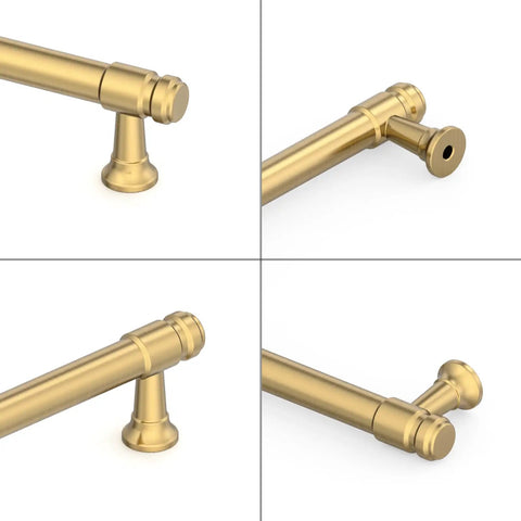 Close-up of 10 Pack 5 Inch Cabinet Pulls Champagne Bronze Gold Finish Dope Zinc Alloy Handles Detail