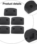 Five Pack Rubber Shock Absorbing Pads For Gym Weight Stacks And Home Furniture Anti Slip Feet Bumpers With 12mm Holes shown in detail