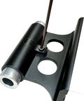Dope Bike Fork Mount Block for Truck Bed Racks and Van Floors, L Track Ready, 4-In-1 Thru Axle Adapter Kit Fits 9x100mm, 12x100mm, 15x100mm and 15x110mm, Easy Install and Solid Secure Hold black aluminum fork mount with thru axle sleeve