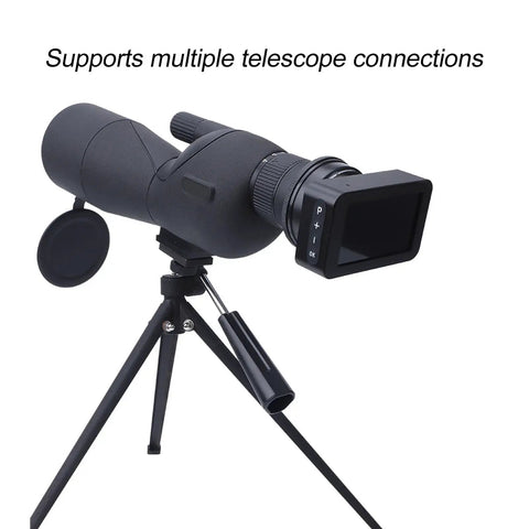 4K Eyepiece Camera For Telescopes 22Mm To 46Mm Adapters With Dope Live View Night Vision Clarity on tripod