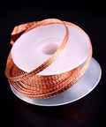 Desoldering Copper Solder Wick Braid For IC Pin Cleanup And Solder Removal on spool, showing 1.0mm-3.5mm widths, 1.5m length