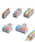 Premium Tool Free Push In Wire Splitter Kit Solid Stranded Copper quick-connect wire connectors, 10 pack, PA66 housing