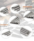 Close-up of 50 Piece Magnetic Screwdriver Bit Set With Extra Long Bits And Case All In One Pro Grade Driver Kit Includes Hex Torx Star