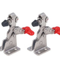 Two Quick Release Vertical Toggle Clamp 150 Lb Holding Capacity for Woodworking, Durable 304 Stainless Steel Fixture, Easy Release Lever