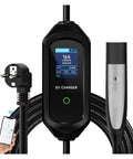 Portable Level 2 Ev Charger With Flexible 16A To 32A Amp Ratings designed for home use, displaying power settings and controls.