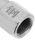 Close-up of a steel coupler from the Five-Piece Steel Grease Nozzle Replacement Tips Kit For Equipment And Machinery