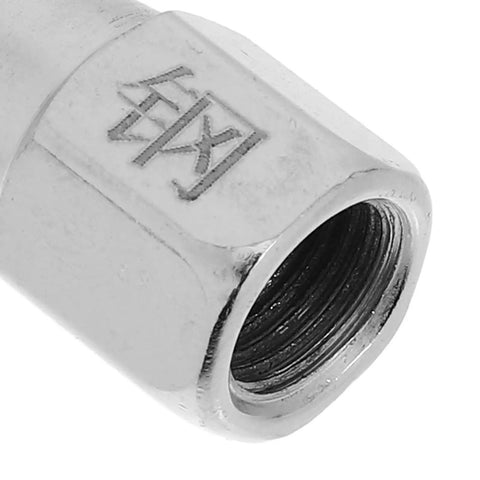 Close-up of a steel coupler from the Five-Piece Steel Grease Nozzle Replacement Tips Kit For Equipment And Machinery