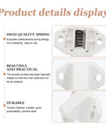 10 Sets Plastic Furniture Door Latches With White Ball Catch Buckles product detail images showing spring and smooth surface
