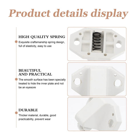 Product details of Ten Pack Door Clip Buckles Ball Catch Door Latches Built To Last Dope Durable Plastic with Firm Texture
