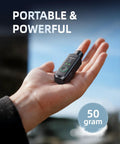 Person holding XLR Bluetooth Receiver Pro Pack for Mixing Consoles and PA Systems, Wireless BT Adapter, 50 grams weight