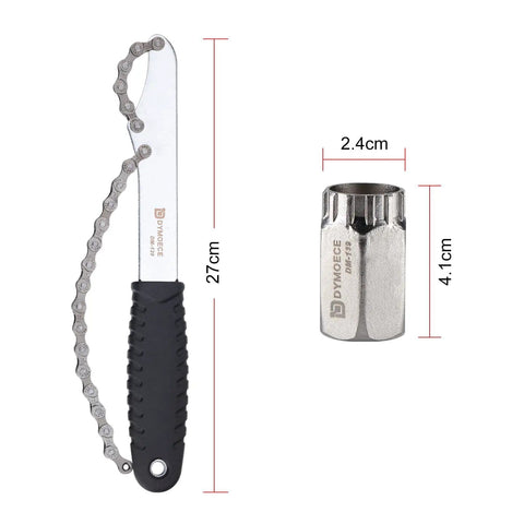 Heavy Duty Bike Cassette Lockring Removal Tool And Chain Whip Kit For Shimano And SRAM 12 Spline Sprocket Remover Freewheel Turner