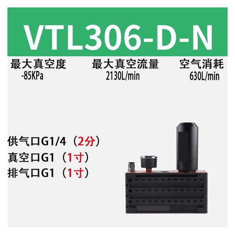 Heavy Duty Multi Stage Vacuum Generator For Pneumatic Systems With High Flow And Big Suction, Built For Industrial Handling