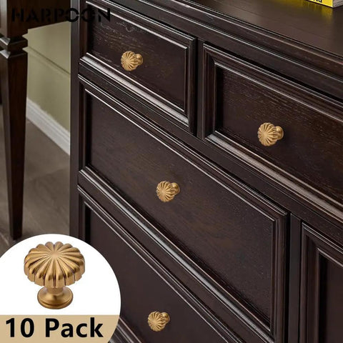 10 Pack Retro Vintage Round Cabinet Knobs 1.1 Inch Diameter Champagne Bronze Zinc Alloy Hardware For Kitchen Cabinets Drawers Wardrobe Bar Cabinets With Easy Grip And Durable Finish on dark wood cabinets