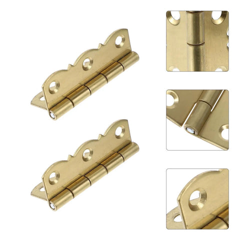 Golden Brass Piano Music Stand Hinges With Thick Bearings Old-School Vintage Style Folding Flips for durable noiseless rotation.