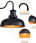 Rustic Outdoor Barn Lights 2 Pack Farmhouse Wall Sconces Industrial Black With Gold Interior Vintage Exterior Lanterns