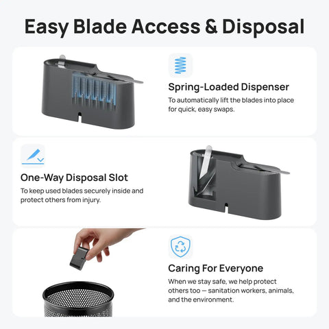 Ultrasonic Cutter Replacement Blades Set 10 Pcs SK5 High Carbon Steel Mini Chisel 2mm Tip Compatible With NeoBlade And Most Ultrasonic Tools Safety Dispenser With Waste Slot And Blade Storage Box in use