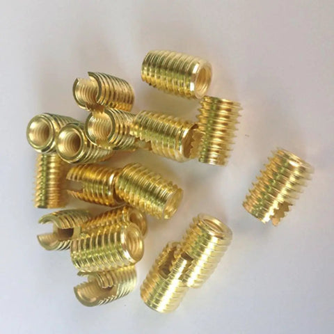 Heavy Duty M3 Thread Repair Tool Kit 50 Pieces Slotted Carbon Steel Inserts For Auto And Home Use Easy Install Re threading Fix Broken Stripped Threads Fast And Reliable, golden M3 slotted carbon steel inserts
