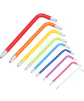 Kickstart Your Home Repair Game With This Hottest 9 Pcs Arm Hex Wrench Set Featuring Gnarly Color Coding And Solid Metal Star Hex Keys For Pro Level Maintenance, Fixing, And All Your Daily DIY Projects Without The Stress. 9-piece color-coded steel star hex key set