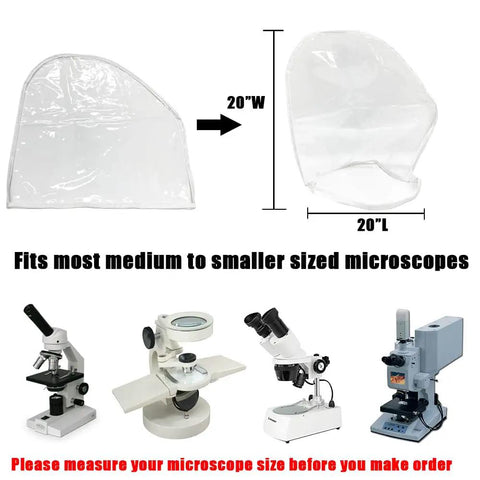 5 Pack Microscope Dust Covers For Lab Use, Waterproof PVC, 20 By 20 Inch, Keeps Dust Off Your Microscope, Easy To Clean, Fits Most Medium To Small Benchtop Microscopes, Waterproof Shield For Research And Education.
