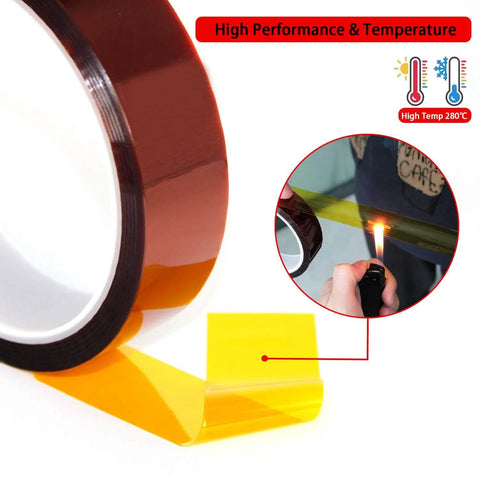 High Temperature Polyimide Masking Tape With No Residue And No Mess, Withstand Up To 536 Degrees Fahrenheit in use