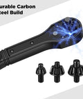 Smooth Operator 2 In 1 Drill Chuck Ratchet Spanner showing durable carbon steel build and interchangeable chuck heads.
