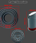 Two Pack Magnetic Drain Plugs With Anti Backflow Valve, Hair Filter, And Silicone Sealing Ring dimensions and design details