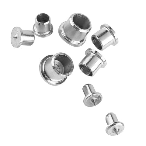 Dowel Center Pins for Woodworking, Pro Grade Alignment Tool Kit for Hard Wood, Soft Wood, and Hollow Wood, metal pins displayed